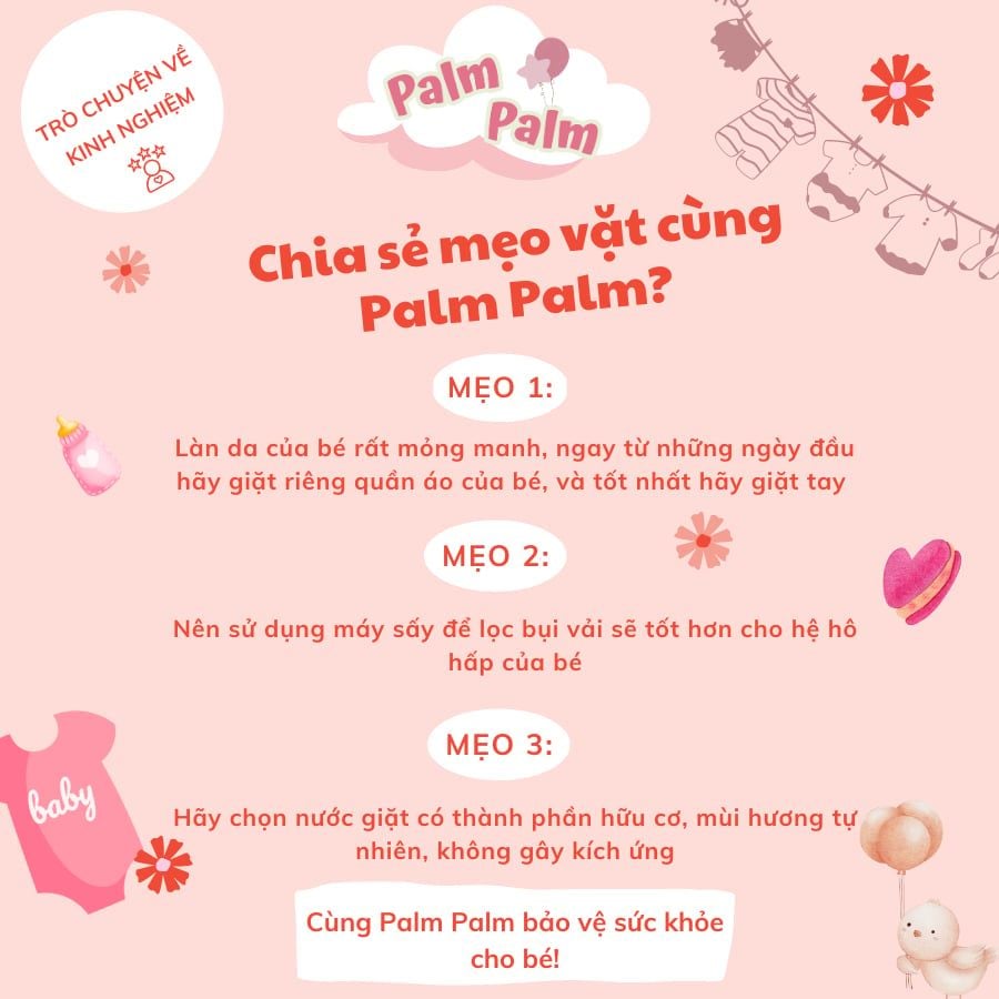 Nước giặt Palm Palm hữu cơ cho bé 600g