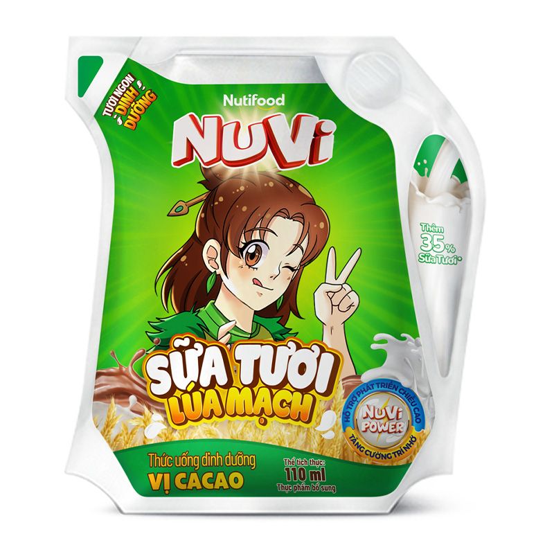 Sữa tươi lúa mạch cacao NUVI