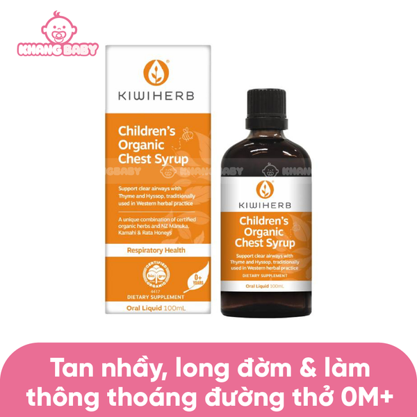 Siro trị ho long đờm Children's Organic Chest Syrup Kiwiherb