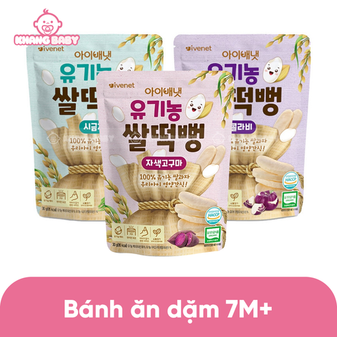 Bánh gạo hữu cơ Ivenet 7M+