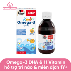 Siro Doppelherz Kinder Omega-3 bổ sung DHA và vitamin 1Y+