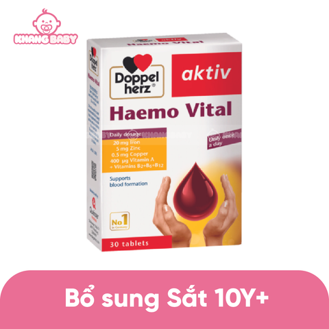 Haemo Vital Doppelherz bổ sung sắt 10Y+