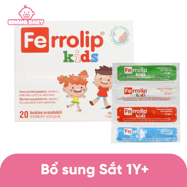 Sắt Ferrolip Kids dạng gói cho bé