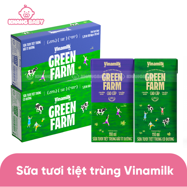 Sữa tươi tiệt trùng Vinamilk Green Farm 110ml