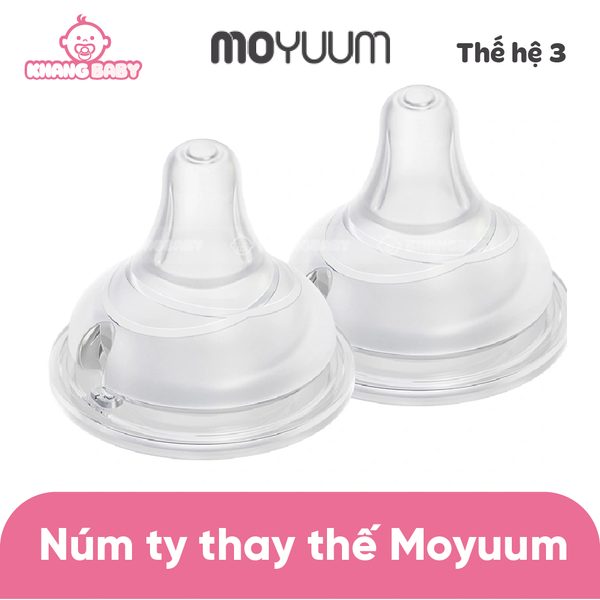 Núm bình sữa silicon Moyuum Real Fit Thế hệ 3