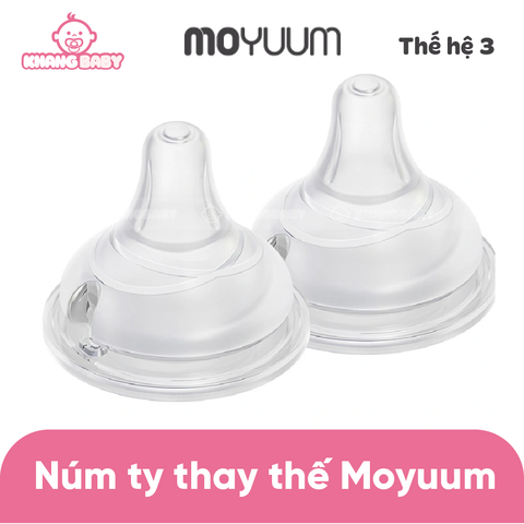 Núm bình sữa silicon Moyuum Real Fit Thế hệ 3