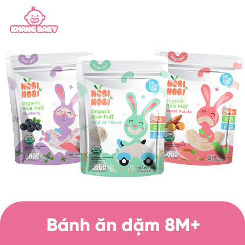 Bánh gạo organic Nobi Nobi 8M