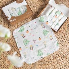Hộp 6 khăn sữa Premium Bamboo Molli