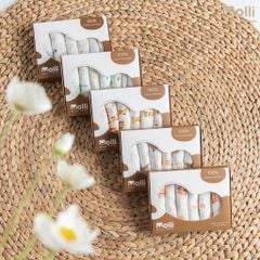 Hộp 6 khăn sữa Premium Bamboo Molli