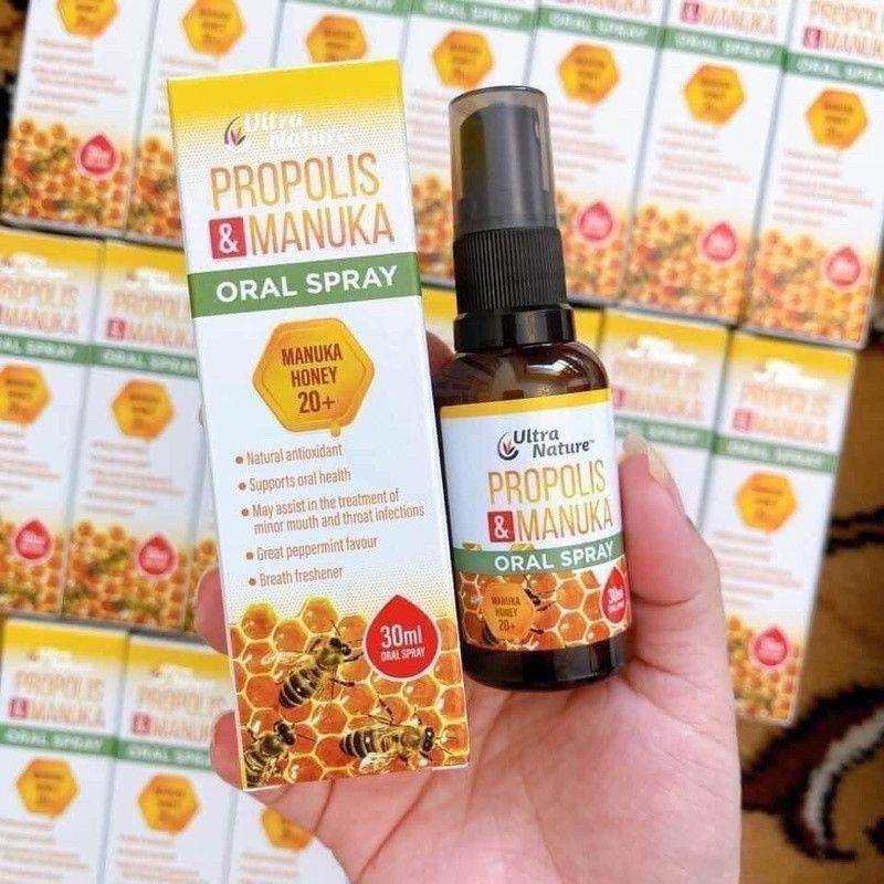 Keo ong xịt họng Propolis & Manuka Ultra Nature