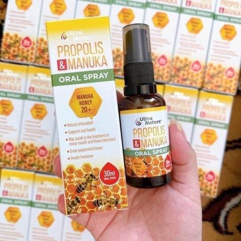 Keo ong xịt họng Propolis & Manuka Ultra Nature