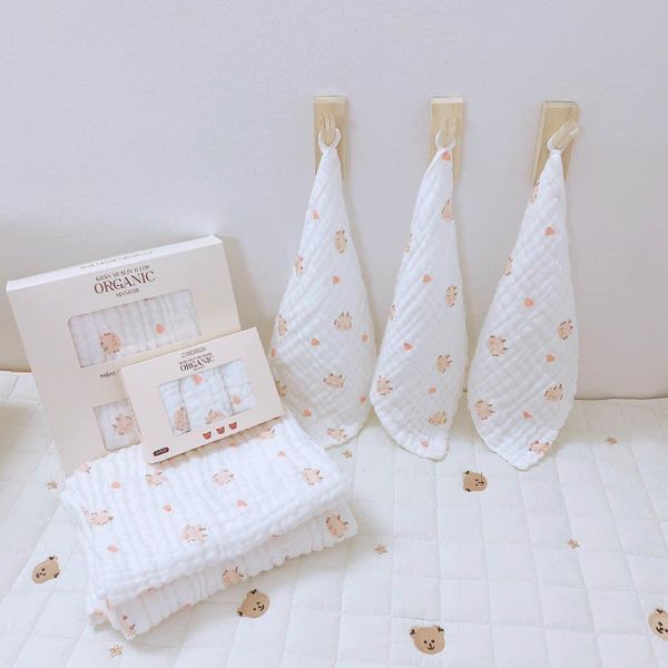 Khăn sữa Muslin 6 lớp Organic Monona (Set 3)