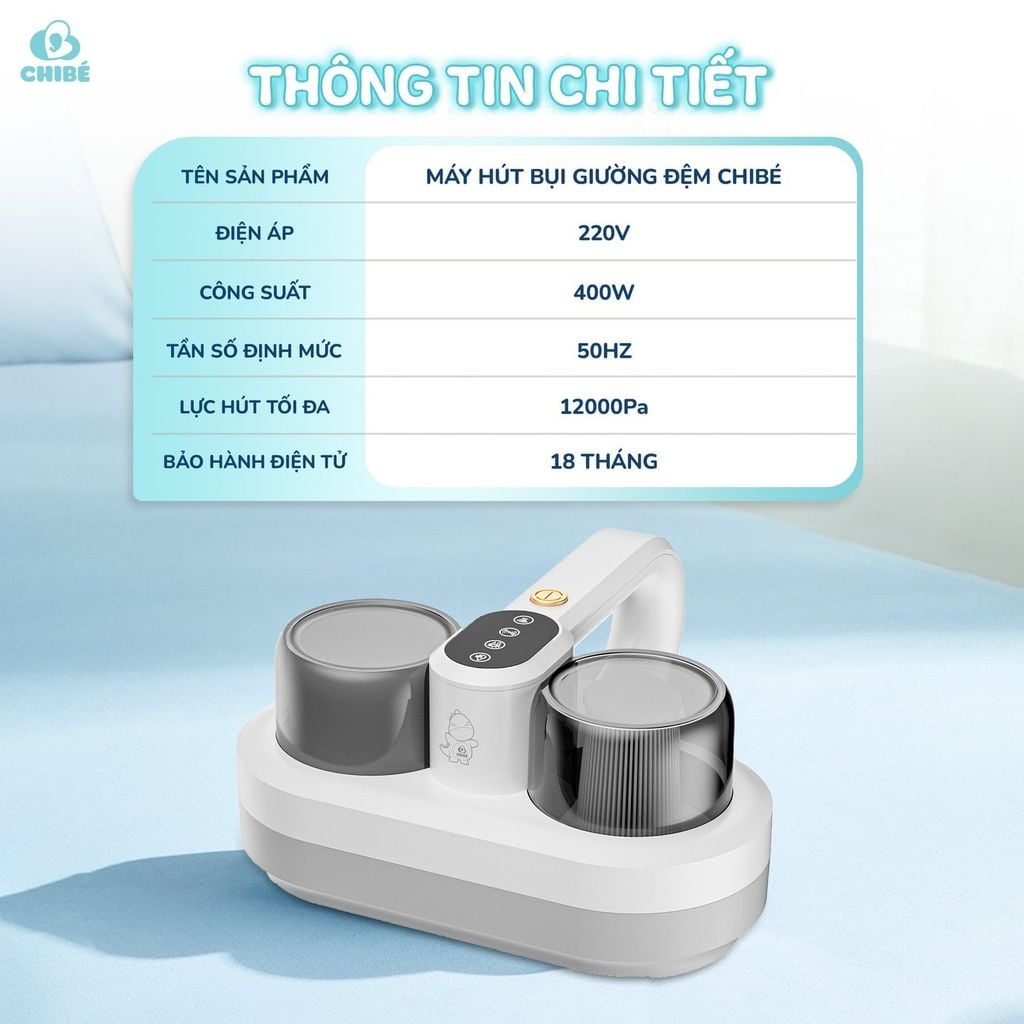Máy hút bụi giường đệm Chibe