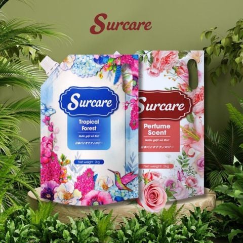 Nước giặt Surcare thùng 6 gói 2L