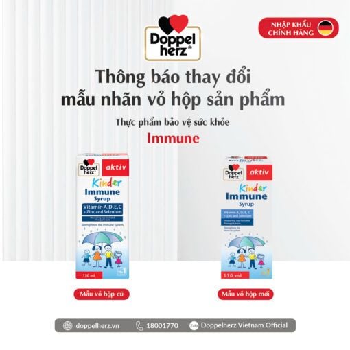 Siro tăng đề kháng Doppelherz Kinder Immune 1Y+
