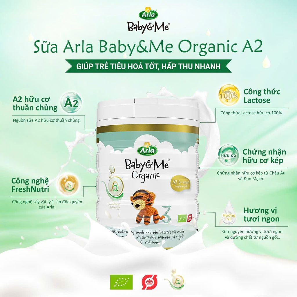 Sữa Arla Baby&Me A2 Organic 600g