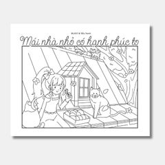 Sách tô màu ABBOOKS Mái Nhà Nhỏ Có Hạnh Phúc To