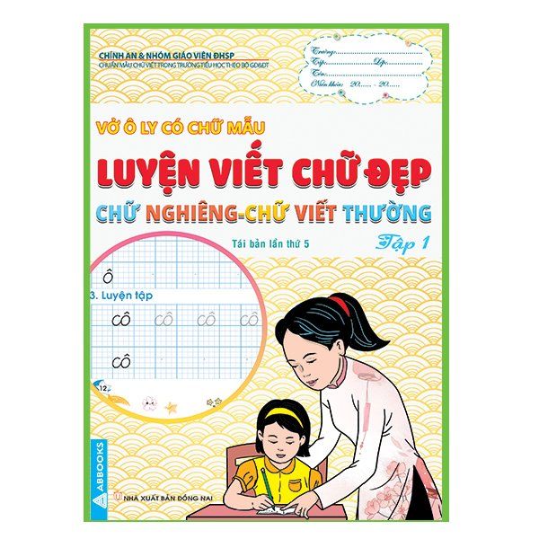 Vở Ô Ly Có Chữ Mẫu - Luyện Viết Chữ Đẹp - Chữ Nghiêng - Combo 6 cuốn