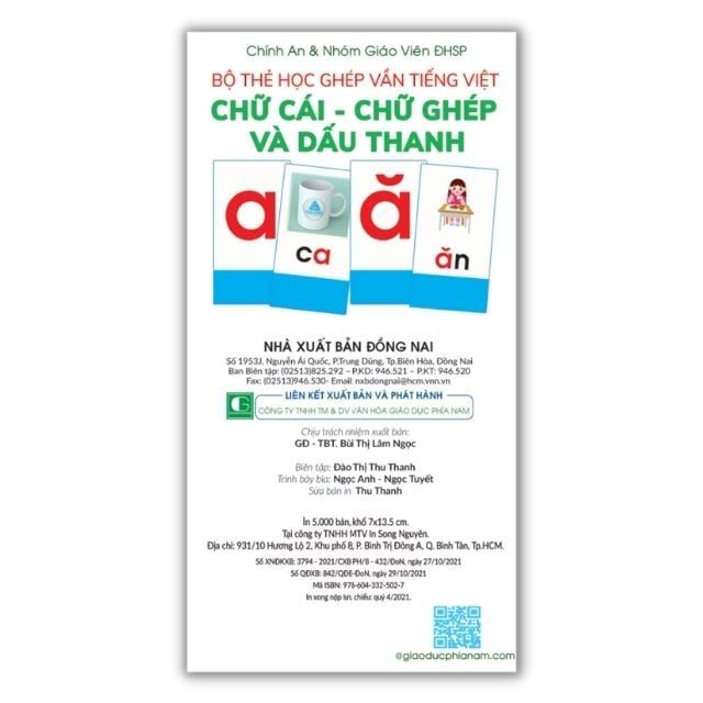 Flashcard - Bộ Thẻ Học Ghép Vần Tiếng Việt - Chữ Cái Chữ Ghép Và Dấu Thanh