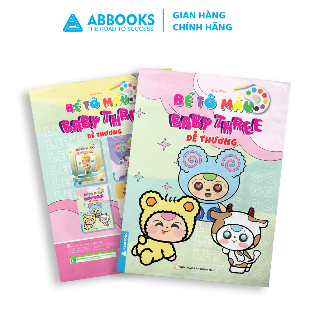 Sách - Bé tô màu - Baby Three dễ thương, đáng yêu - Bộ 2 cuốn