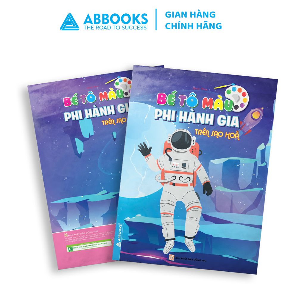 Sách - Bé tô màu ABBOOKS - Phi hành gia trên Sao Mộc, Sao Hỏa - Bộ 2 cuốn