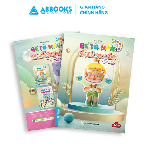 Sách - Bé tô màu ABBOOKS - Skullpanda cá tính, đáng yêu - Bộ 2 cuốn