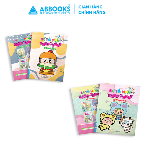 Sách - Bé tô màu - Baby Three dễ thương, đáng yêu - Bộ 2 cuốn