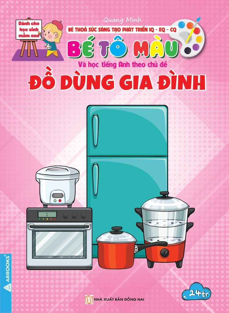 Sách - Bé tô màu và học tiếng anh theo chủ đề - Đồ dùng gia đình
