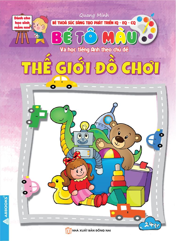 Sách - Bé tô màu và học tiếng anh theo chủ đề - Thế giới đồ chơi