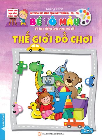 Sách - Bé tô màu và học tiếng anh theo chủ đề - Thế giới đồ chơi