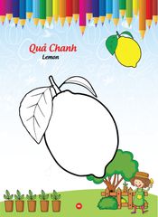 Sách - Bé tô màu và học tiếng anh theo chủ đề - Trái cây