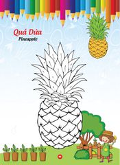 Sách - Bé tô màu và học tiếng anh theo chủ đề - Trái cây