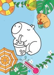 Sách - Bé tô màu - Capybara mùa hè đáng nhớ