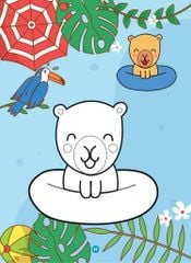 Sách - Bé tô màu - Capybara mùa hè đáng nhớ
