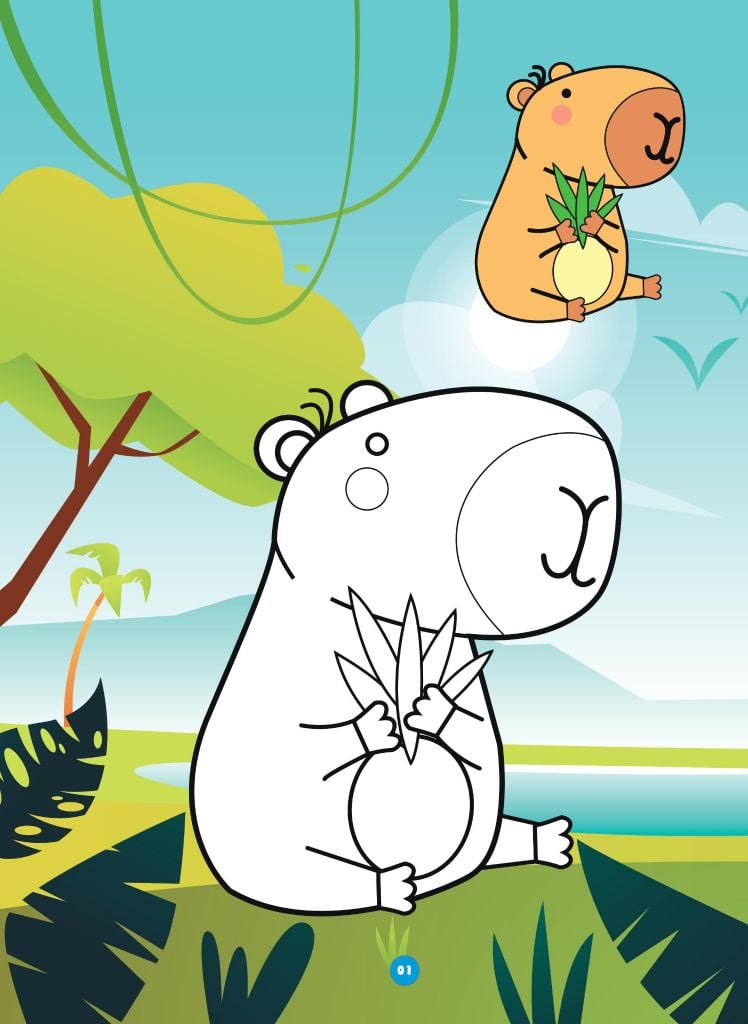 Sách - Bé tô màu - Dạo chơi cùng Capybara