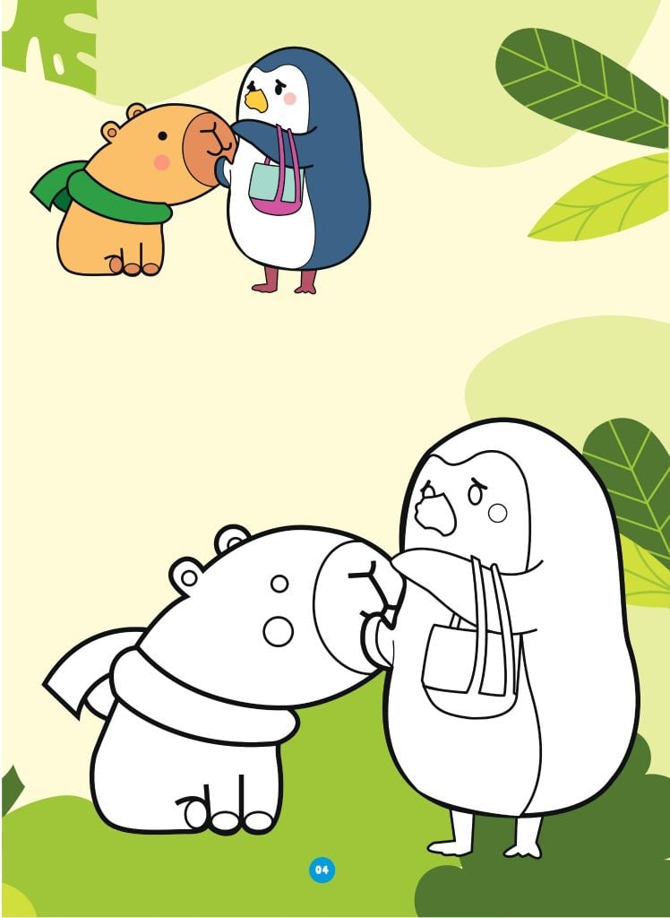 Sách - Bé tô màu - Dạo chơi cùng Capybara