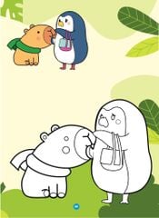 Sách - Bé tô màu - Dạo chơi cùng Capybara