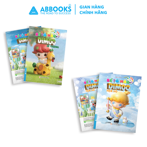 Sách - Bé tô màu ABBOOKS - Dimoo Dễ Thương, Hẹn Hò - Bộ 2 cuốn