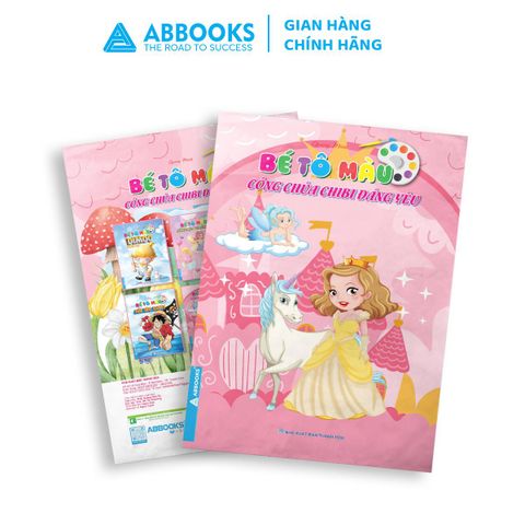 Sách - Bé tô màu ABBOOKS - Công Chúa Chibi Đáng yêu, Vui cùng bạn  - Bộ 2 cuốn
