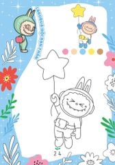 Sách - Bé tô màu - Labubu - Chủ đề: Tinh nghịch - Dạo chơi trong rừng - Hội bạn thân - Vương quốc đồ ăn vặt