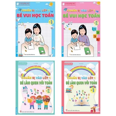 Vở Toán Dành Cho Bé Tập Làm Quen - Chuẩn Bị Vào Lớp 1 - Bé Vui Học Toán (Combo 4 Cuốn)