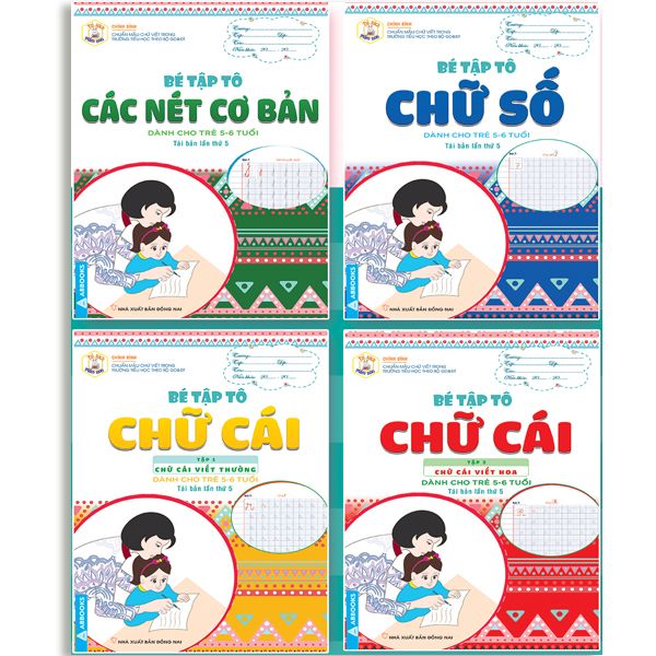 Bé Tập Tô - Chữ Cái Tập 1 - Chữ Cái Viết Thường - Dành Cho Trẻ 5-6 Tuổi