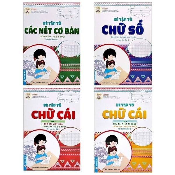 Bé Tập Tô Chữ (Dành Cho 5-6T)  (Bộ 4 Cuốn )