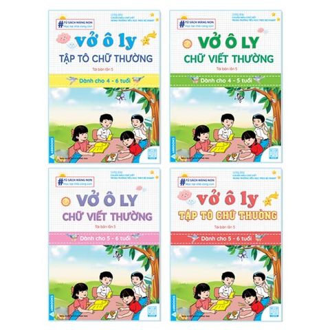 Bộ Tập Viết: Tủ Sách Măng Non – Học Tại Nhà Cùng Con