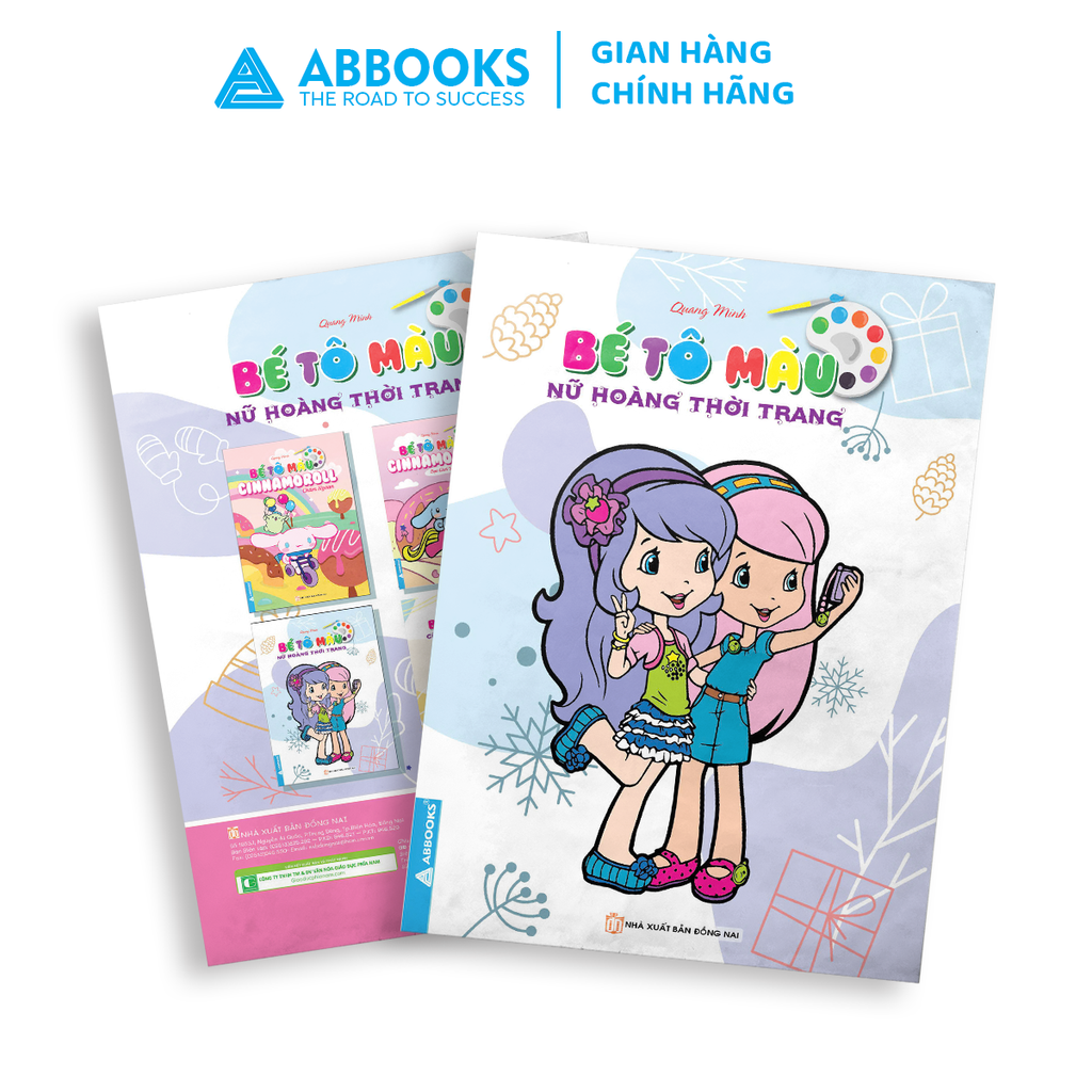 Sách - Bé tô màu ABBOOKS  - Nữ Hoàng Thời Trang - Công Chúa ĐIệu Đà - Bộ 2 cuốn