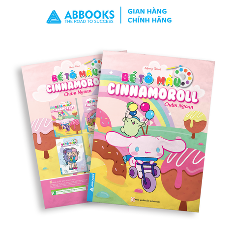 Sách - Bé tô màu ABBOOKS  - Cinnamoroll Chăm Ngoan, Dạo chơi trong rừng - Bộ 2 cuốn