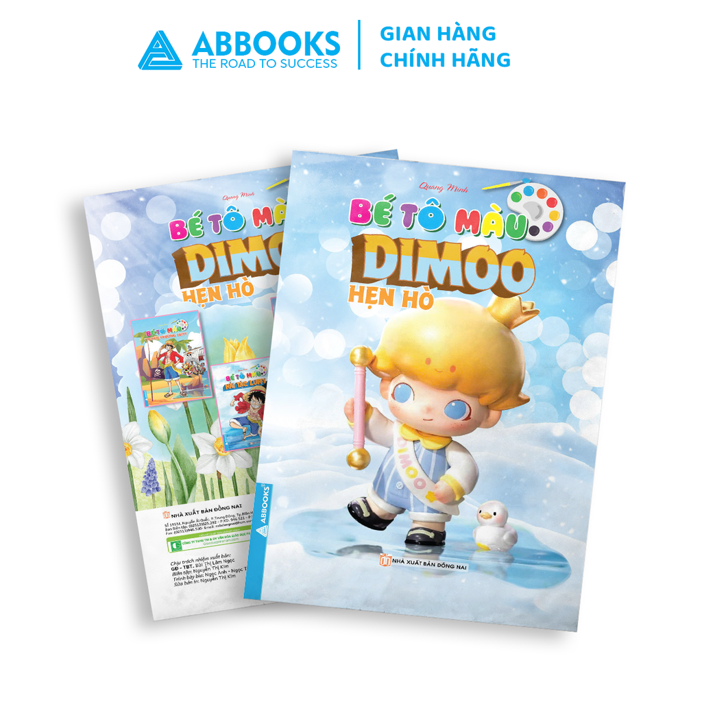 Sách - Bé tô màu ABBOOKS - Dimoo Dễ Thương, Hẹn Hò - Bộ 2 cuốn