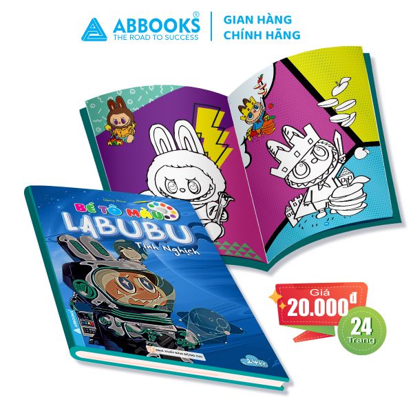 Sách - Bé tô màu - Labubu - Chủ đề: Tinh nghịch - Dạo chơi trong rừng - Hội bạn thân - Vương quốc đồ ăn vặt