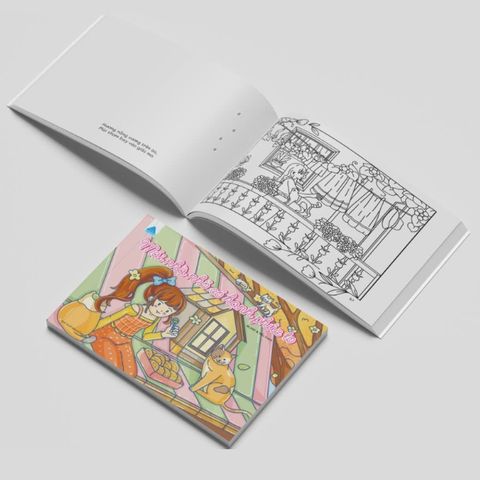 Sách tô màu ABBOOKS Mái Nhà Nhỏ Có Hạnh Phúc To