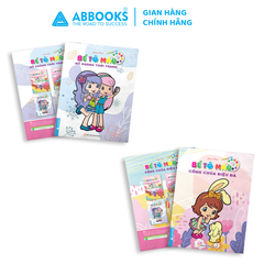 Sách - Bé tô màu ABBOOKS  - Nữ Hoàng Thời Trang - Công Chúa ĐIệu Đà - Bộ 2 cuốn
